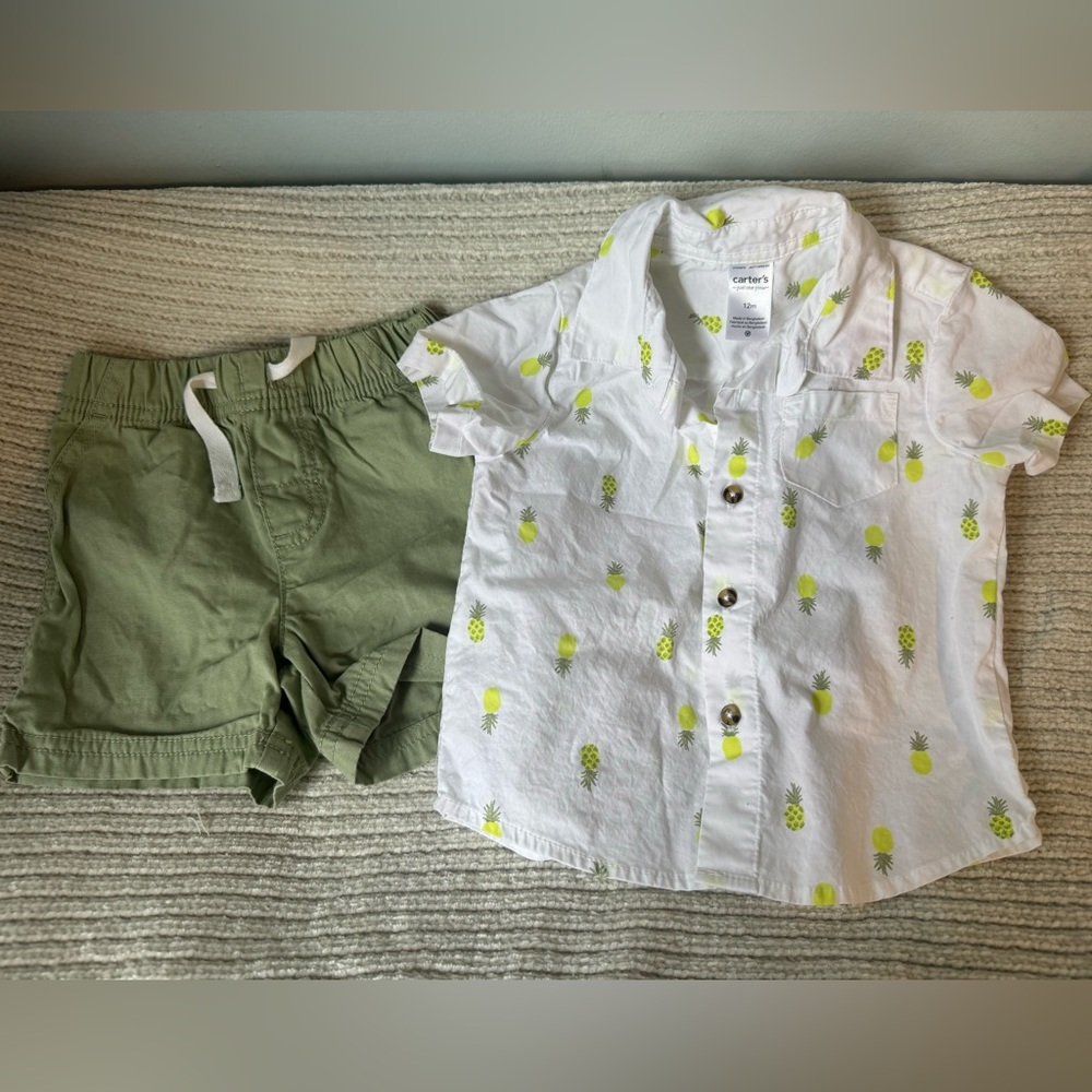 Carter’s button down and shorts set
